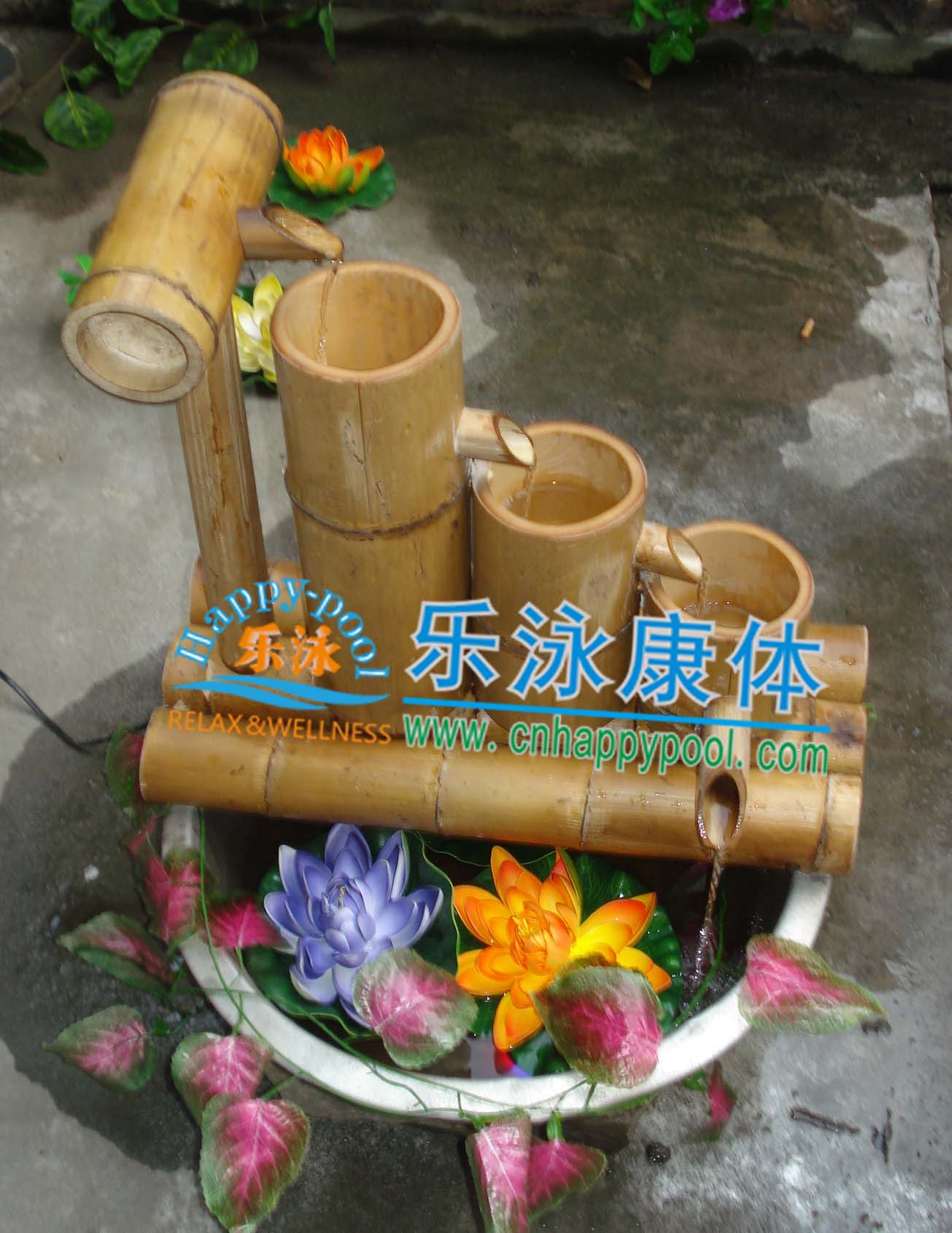 竹制品 鱼缸装饰 竹制木制摆设水车配件工艺加湿器水景 流水竹信息