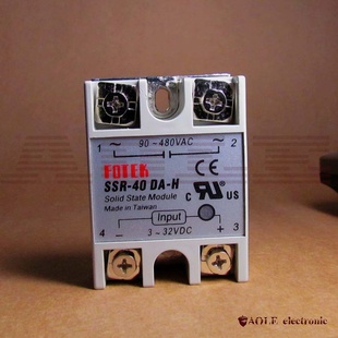 优质FOTEK阳明单相固态继电器SSR-40DA-H信息