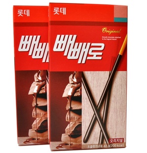 韩国进口食品年货小吃一件代发8801062629718乐天红巧克力棒42g信息
