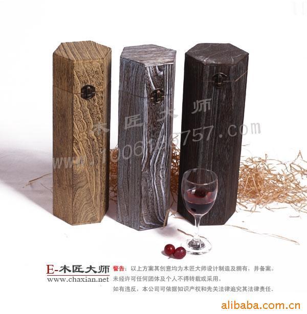 高档哑光木盒，最新款亮光红酒木盒信息