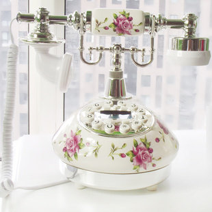 创意复古陶瓷电话韩版时尚仿古电话机家用来电显示电话机信息