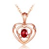 Ruby Jewelry Heart Pendant