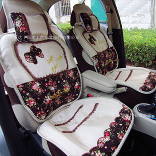 2013新款蕾丝汽车座垫时尚女士汽车坐垫四季通用卡通车垫八件套信息