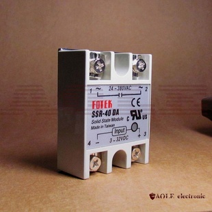厂家直销优质FOTEK阳明单相固态继电器SSR-40DA直流控交流信息