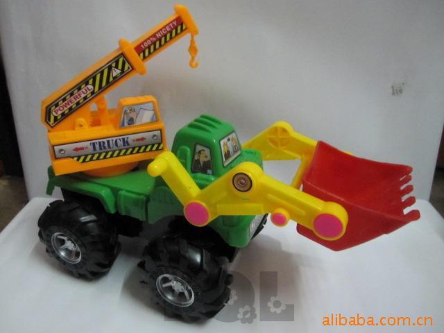 玩具车大号惯性工程车吊车+铲车加厚塑料混批信息