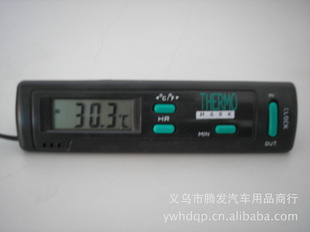 汽车用数字温度计车内外显示摄氏华氏两用带时钟温度计TF-3信息
