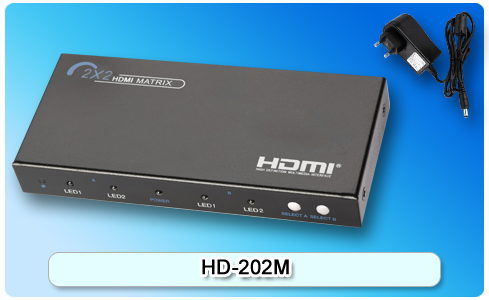 HDMI 二进二出矩阵开关HD-202M信息