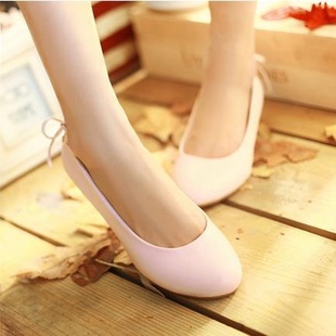 韩版新款潮牌英伦复古软皮坡跟单鞋女鞋902网店代理一件代发信息