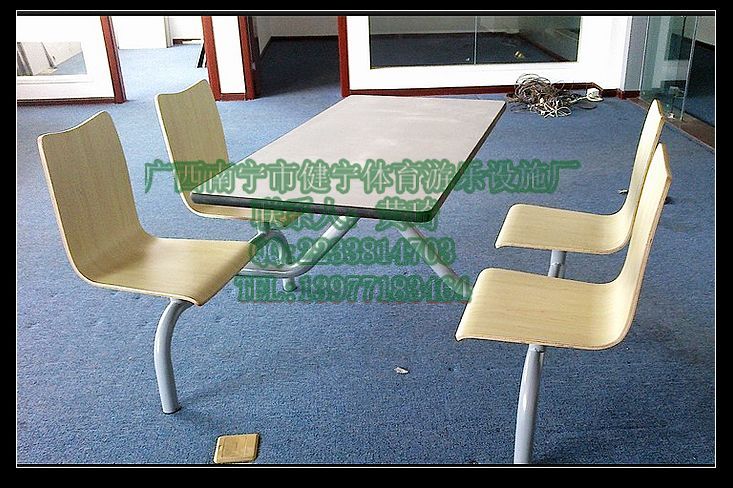 广西防火板餐桌椅,四位靠背餐桌信息