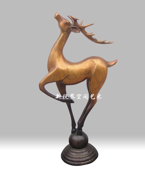 铸铜鹿雕塑  雕塑摆件 深圳铜雕塑批发信息