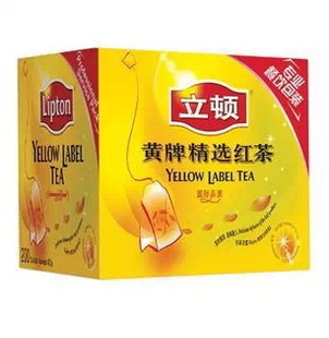 立顿/lipton正品黄牌精选红茶立顿红茶包200袋/盒餐饮包装信息