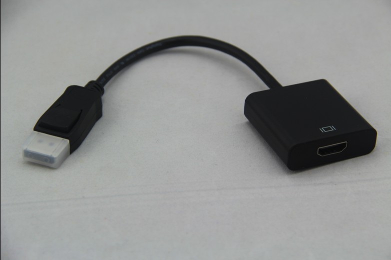 Displayport转HDMI适配器，黑色塑胶外壳信息