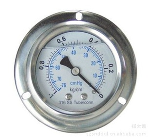 耐震充油真空压力表不锈钢油压真空表-76cmHg-30inHg-0.1MPa信息