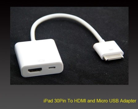ipad 30pin转HDMI加Micro USB适配器信息
