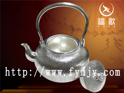 韩式茶具-福歌TL113新款菱形纹纯银烧水壶信息