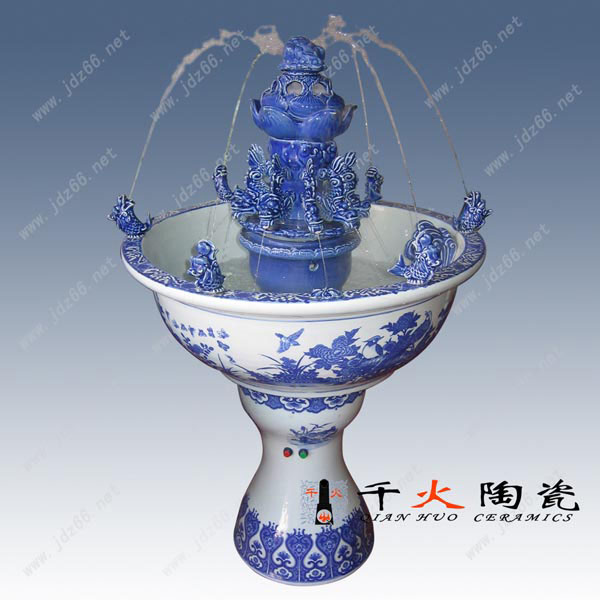 景德镇陶瓷喷泉，室内加湿器，养鱼器皿信息