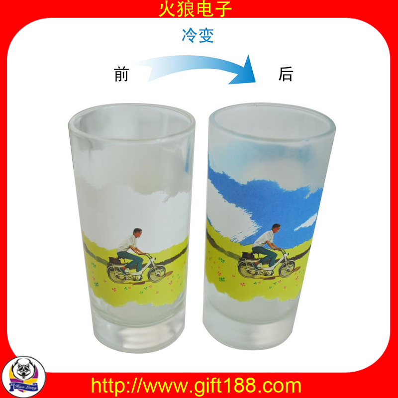 厂家供应玻璃杯，促销变色杯，深圳变色杯厂家批发信息