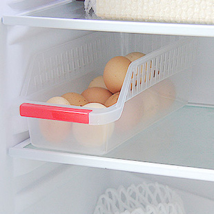 冰箱收纳盒塑料收纳筐食品饮料镂空抽屉式储物盒整理篮子信息