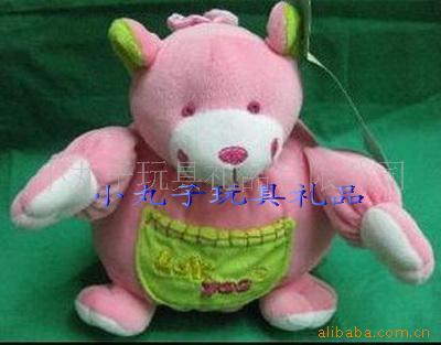填充毛绒玩具大肚兜婴幼儿玩具环保婴儿铃铛熊信息