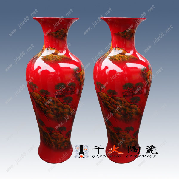 红陶瓷大花瓶 景德镇陶瓷大花瓶信息