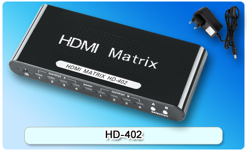 HDMI 四进二出矩阵开关HD-402信息