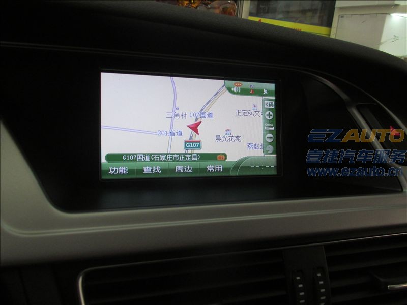 广州奥迪A4L原车屏升级凯立德导航信息