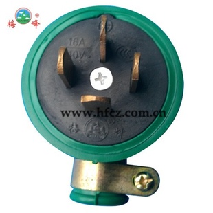 梅峰接线插头HF718三相四线插头16A扁插头橡皮防水插头信息