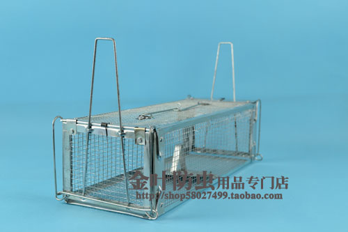 踏板式双门老鼠笼 捕鼠双门笼 抓老鼠诱捕器信息