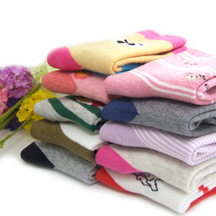 特批润资1-12岁3个尺寸20款全棉儿童袜子批发男女童袜信息