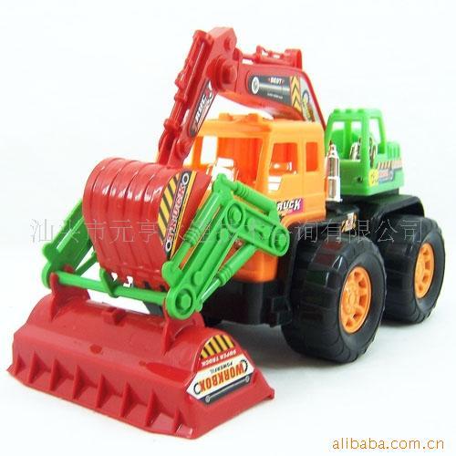 惯性玩具车，装卸车，挖土机，二合一推土工程车玩具信息