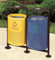 户外分类环保垃圾桶钢板垃圾桶冲孔垃圾桶SJ-A38信息