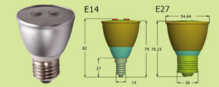 厂家批发高亮度,E27,E14,220Vled射灯,LED灯杯,MR16,GU10,PAR灯信息