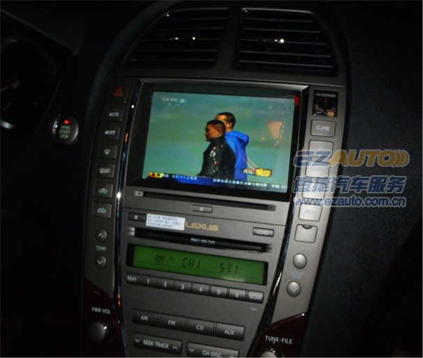 广州雷克萨斯ES350加装DVD导航倒车轨迹改装信息