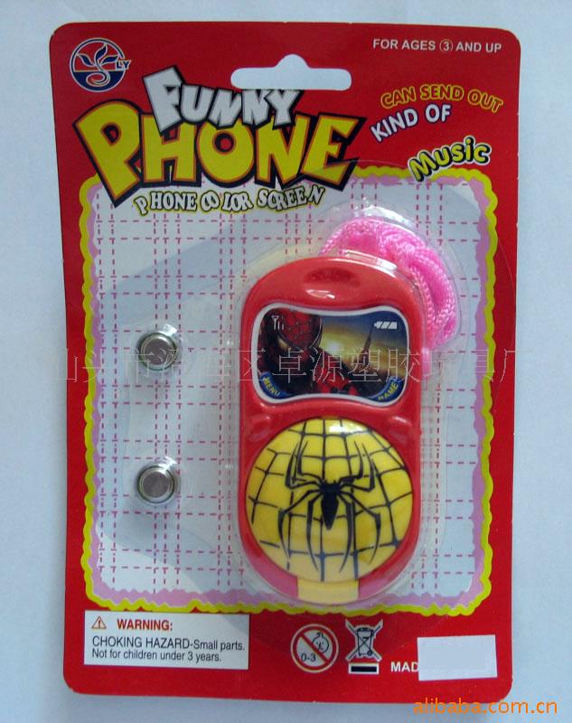 ZY82194弹盖蜘蛛侠音乐手机，儿童音乐手机信息