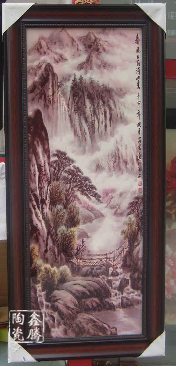 精品粉彩瓷板画，手绘粉彩陶瓷瓷板画信息