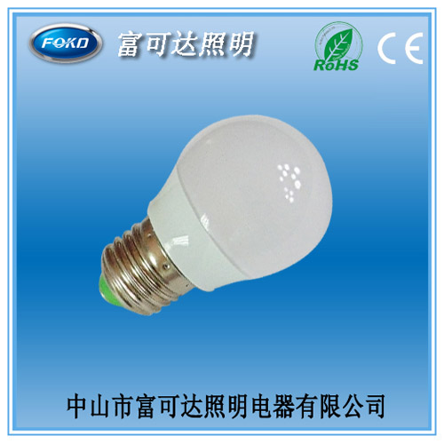 LED 3W白色塑料球泡灯，3014灯珠迷你灯泡，E27灯头信息