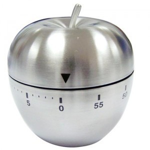 H091批发创意厨房小商品批发银色不锈钢苹果厨房定时器信息