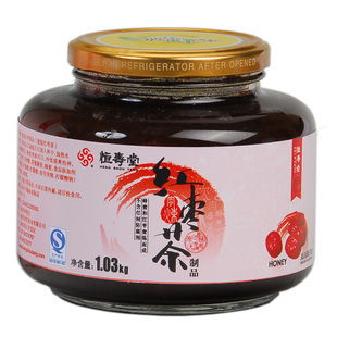 批发正宗恒寿堂蜜炼蜜炼红枣茶850g进口零食批发信息