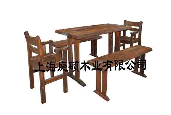 刻纹木家具户外餐桌（五件套）信息