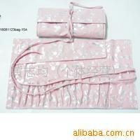 14支粉红色绒绑带化妆刷包袋信息