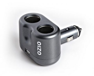 OZIO奥舒尔一分二点烟器插座带USB一拖二车载电源分线器R40信息