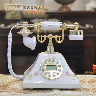 厂家直销品牌仿古欧式电话机欧典软装饰品家居饰品热销款韩式碎花信息