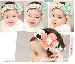 儿童蕾丝花朵发带婴儿发饰发带韩版宝宝头带信息