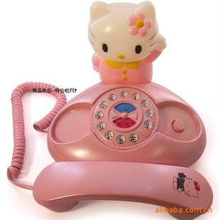 HelloKitty凯蒂猫粉公主电话机带灯/1587信息