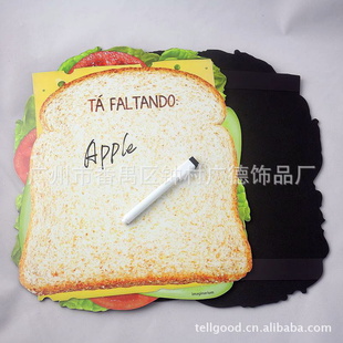 【广州厂家】广告促销礼品面包形状写字板配可擦笔来稿定制信息