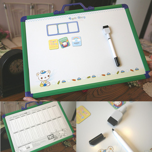 韩国文具批发卡通图案可擦白板写字本留言板儿童画板套装QT0836信息