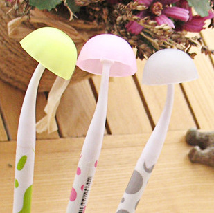 可爱淡雅淑女娇羞蘑菇造型中性笔韩国创意文具小学生学习用笔信息