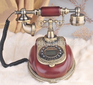 正品仿古电话机树脂复古电话欧式电话老式电话家居摆件5109A信息