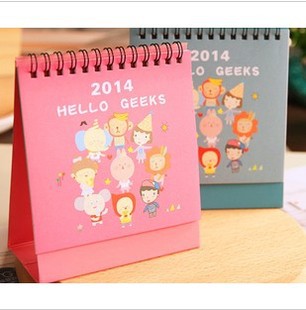 韩国超可爱Hellogeeks萌动物2014卡通桌面小台历信息