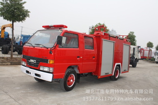 小型消防车,江铃双排座,2吨水,乘坐4人,102马力,7.0胎,免征购置税信息